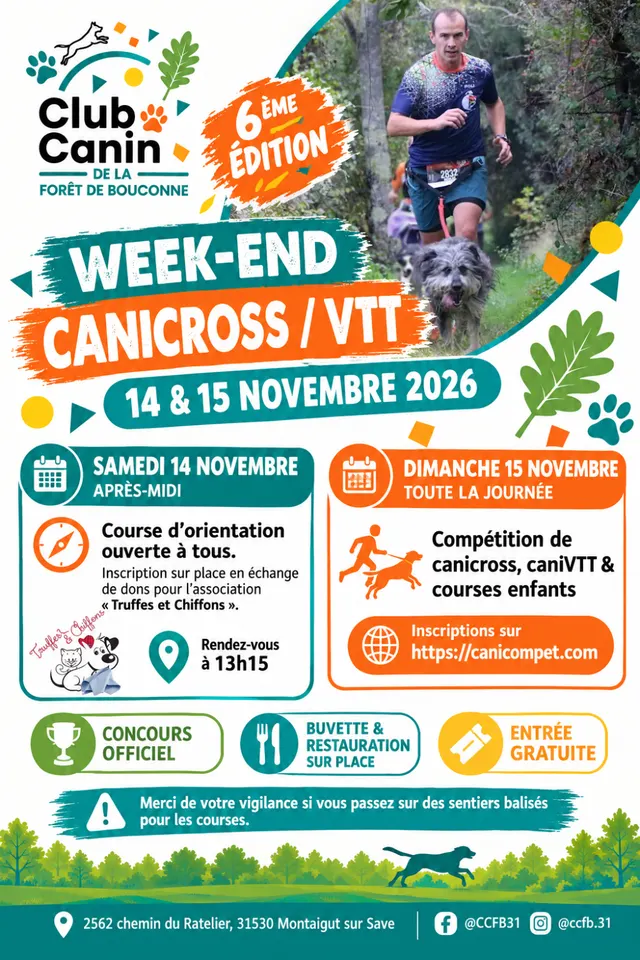 Canicross en forêt de Bouconne 6ème édition poster
