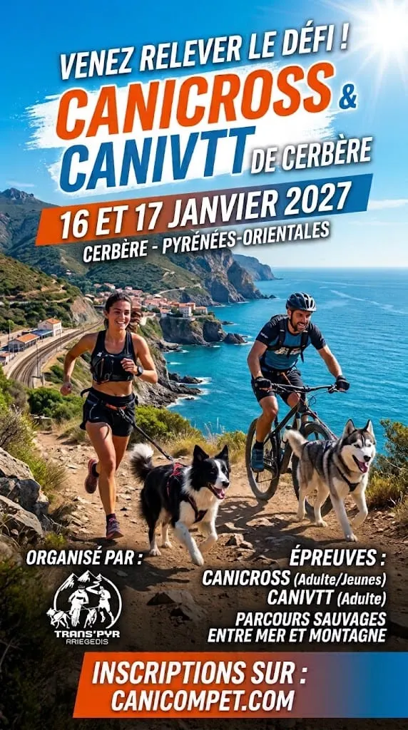 Affiche de 2ème canicross de Cerbère